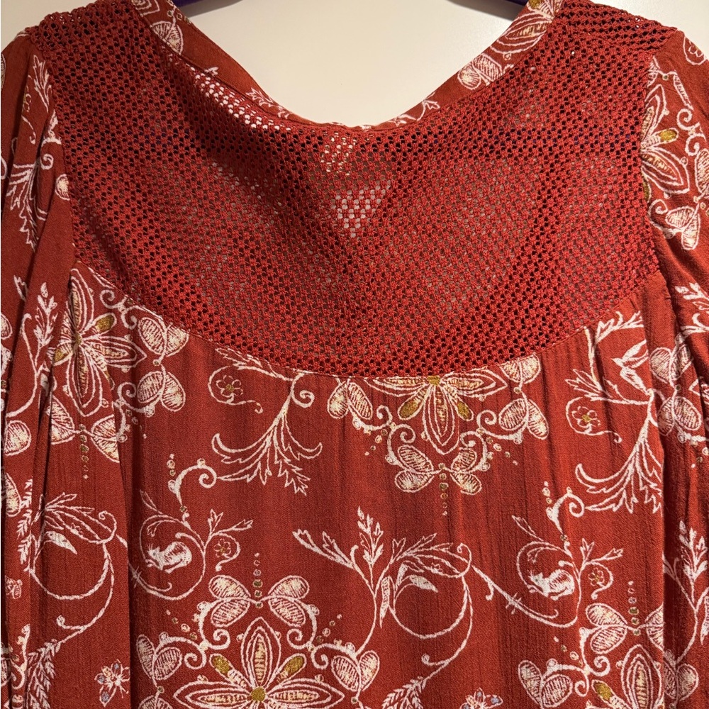 Hinge Rust Button-Down Tunic Dress - image 4